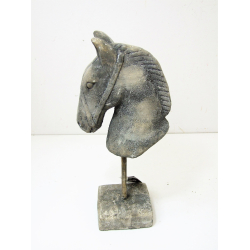 Koń rzeźba Głowa konia z betonu 33cm